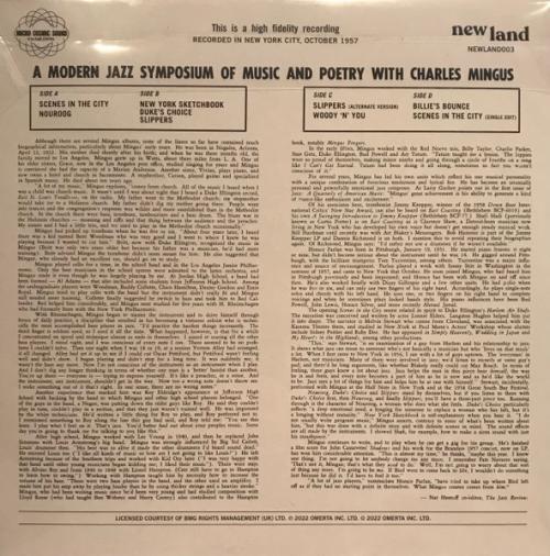 Виниловая пластинка Charles Mingus - A Modern Jazz Symposium On Music & Poetry (Black Vinyl 2LP)