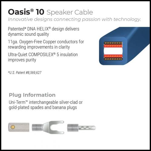 Акустический кабель Wire World Oasis 10 Biwire Speaker Cable 3.0m Pair (BAN-BAN)