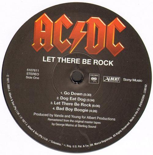 Виниловая пластинка AC/DC LET THERE BE ROCK (Remastered/180 Gram)
