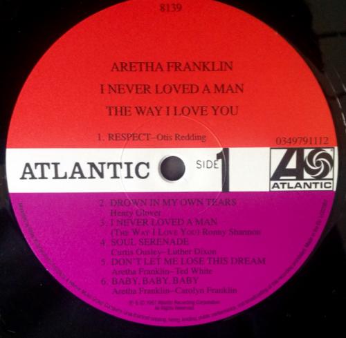 Виниловая пластинка Aretha Franklin I NEVER LOVED A MAN THE WAY I LOVE YOU