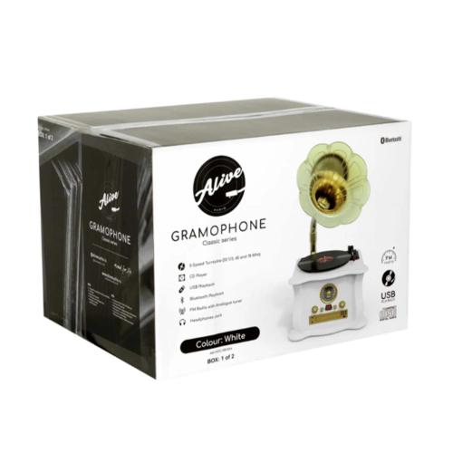 Проигрыватель винила Alive Audio Gramophone White