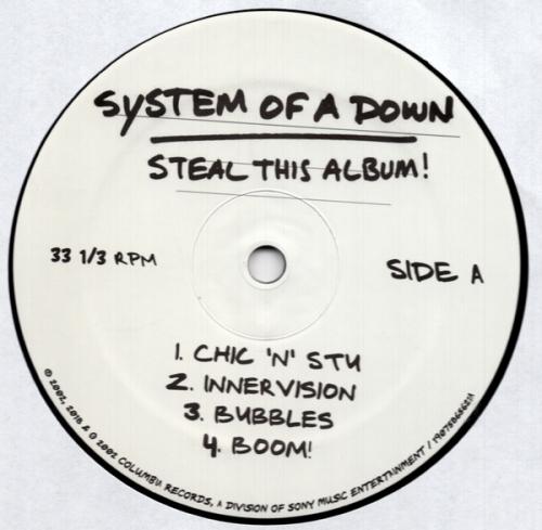 Виниловая пластинка Sony System Of A Down Steal This Album! (Limited Black Vinyl)