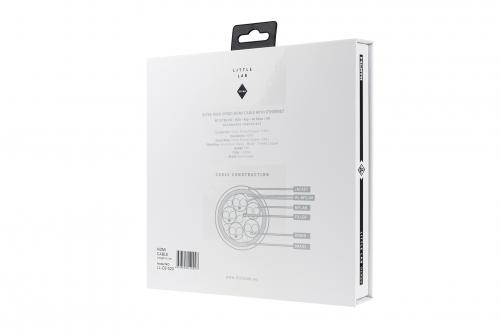 HDMI кабель Little Lab Ocean (8K/4320p/HDR/60p/48Gbps/10% Silver) X 2.0m (LL-O2-020)