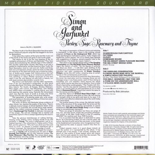 Виниловая пластинка Simon & Garfunkel - Parsley, Sage, Rosemary And Thyme (Original Master Recording) (Black Vinyl LP)