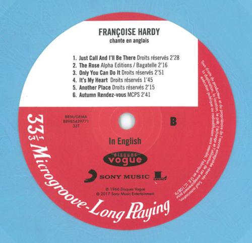 Виниловая пластинка Hardy, Francoise, In English (Blue Vinyl)