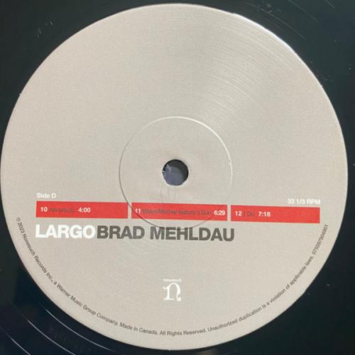 Виниловая пластинка Brad Mehldau - Largo (Black Vinyl 2LP)