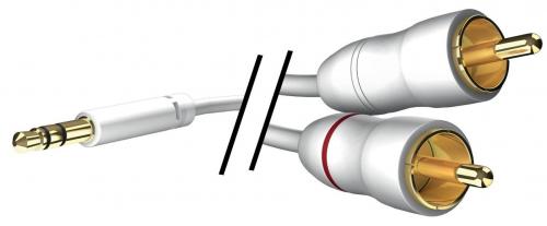 Кабель межблочный In-Akustik Star MP3 Audio Cable 3.5 Phone <> 2RCA 5.0m #00310005