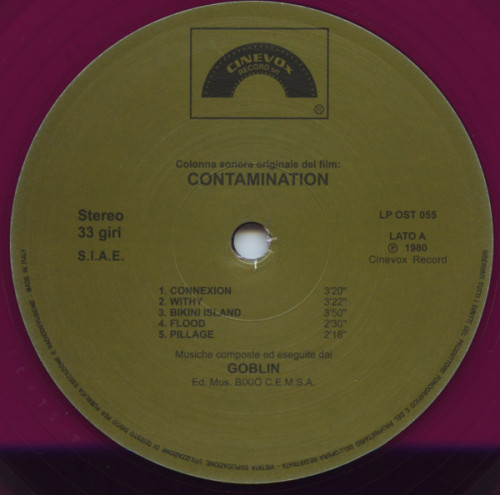 Виниловая пластинка Саундтрек - Contamination (Goblin) (Coloured Vinyl LP)