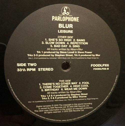 Виниловая пластинка Blur LEISURE (180 Gram)