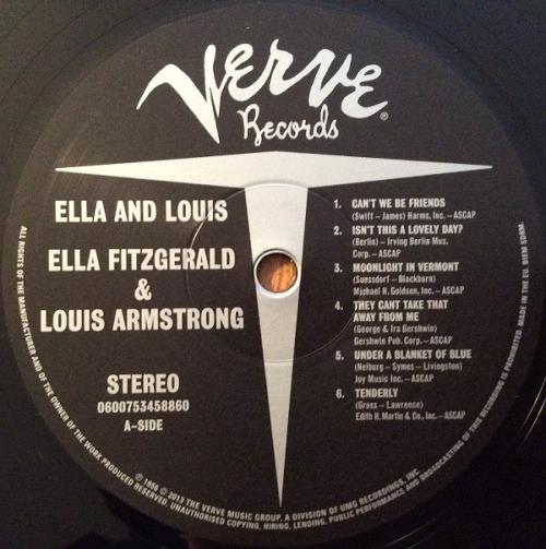 Виниловая пластинка Ella Fitzgerald, Louis Armstrong, Ella and Louis (Back To Black)