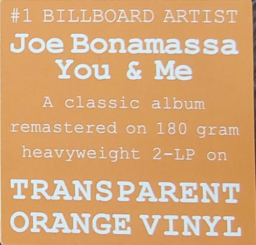 Виниловая пластинка BONAMASSA JOE - YOU AND ME (2LP)