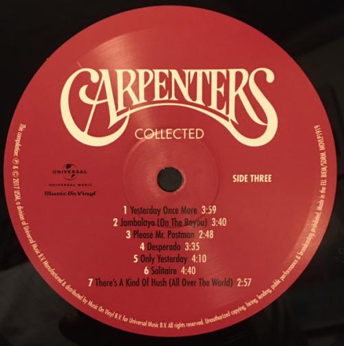 Виниловая пластинка Carpenters - Collected (Black Vinyl 2LP)