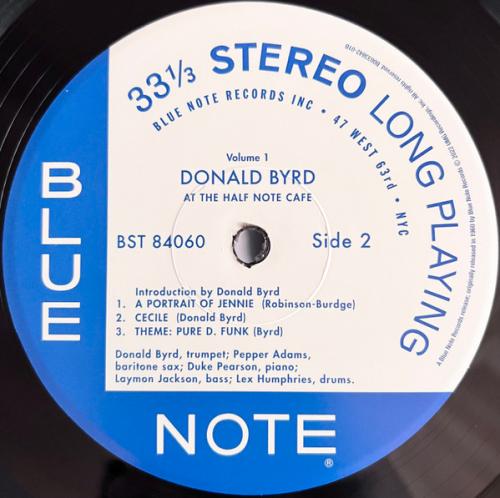 Виниловая пластинка Donald Byrd - At The Half Note Cafe (Tone Poet) (Black Vinyl LP)