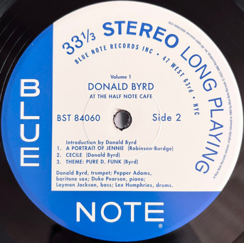 Виниловая пластинка Donald Byrd - At The Half Note Cafe (Tone Poet) (Black Vinyl LP)