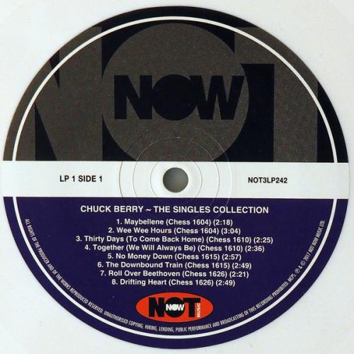 Виниловая пластинка FAT CHUCK BERRY, THE SINGLES COLLECTION (180 Gram White Vinyl)
