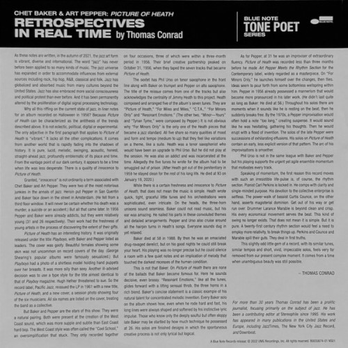 Виниловая пластинка Chet Baker; Pepper, Art - Picture Of Heath (Tone Poet) (Black Vinyl LP)