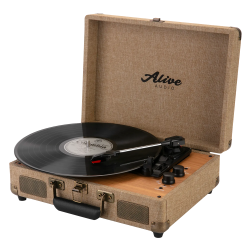 Проигрыватель винила Alive Audio GLAM The Canvas Edition Mocca с Bluetooth