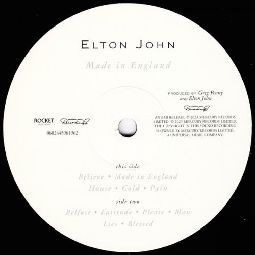 Виниловая пластинка John, Elton - Made In England (Black Vinyl LP)