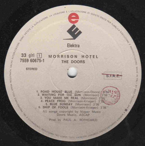 Виниловая пластинка WM The Doors Morrison Hotel (Stereo) (180 Gram/Gatefold)