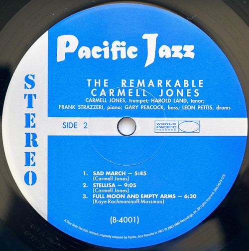 Виниловая пластинка Carmell Jones - The Remarkable Carmell Jones (Tone Poet) (Black Vinyl LP)