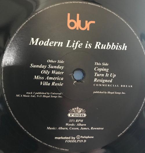 Виниловая пластинка PLG Blur Modern Life Is Rubbish (180 Gram/Gatefold)
