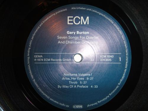 Виниловая пластинка Burton, Gary, 7 Songs For 4tet And Chamber Orch. (180 Gram)
