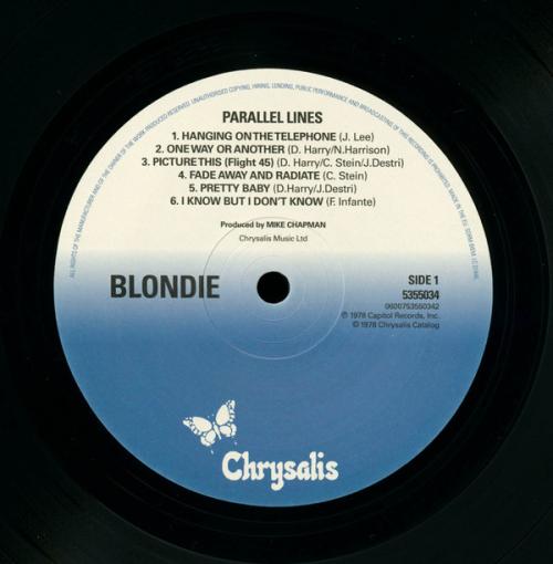 Виниловая пластинка Blondie, Parallel Lines